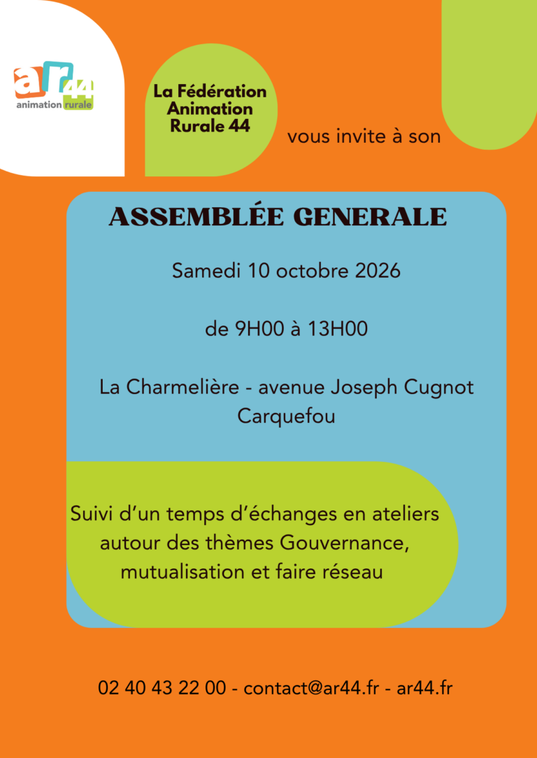 Assemblée Générale d&rsquo;Animation Rurale 44 • 10/09 de 9h à 13h